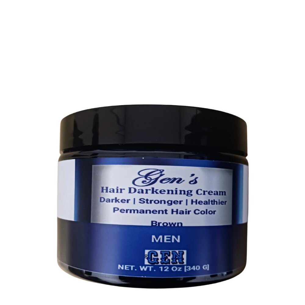 GEN Magic Brown Hair Darkening Pomade for Men, 100% Gray Masking Cream, 340G